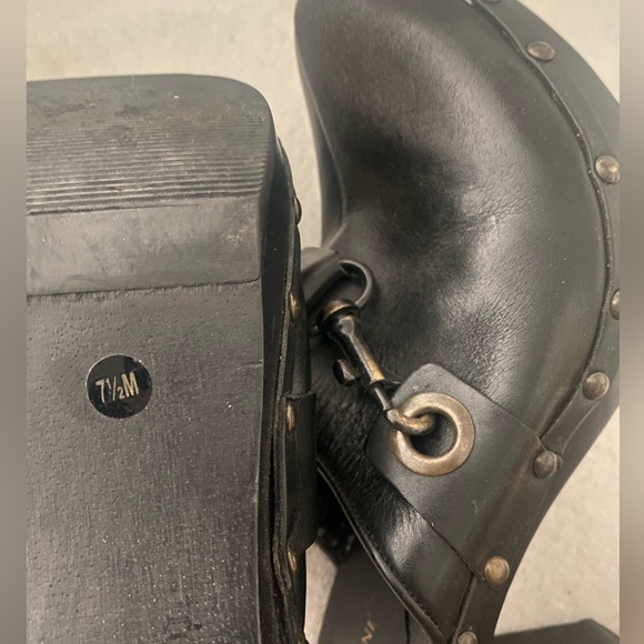 Enzo Angiolini leather studded mule heels - Picture 10 of 12